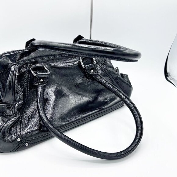 ELLIOTT LUCCA BLACK LEATHER PURSE BAG W/ TASSELS - Picture 8 of 12